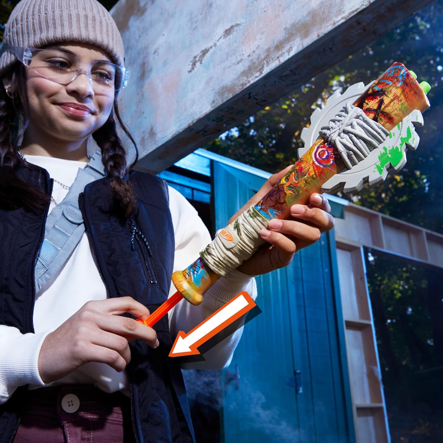 Nerf Strikeout Blaster, Lanzador Bate para Zombies