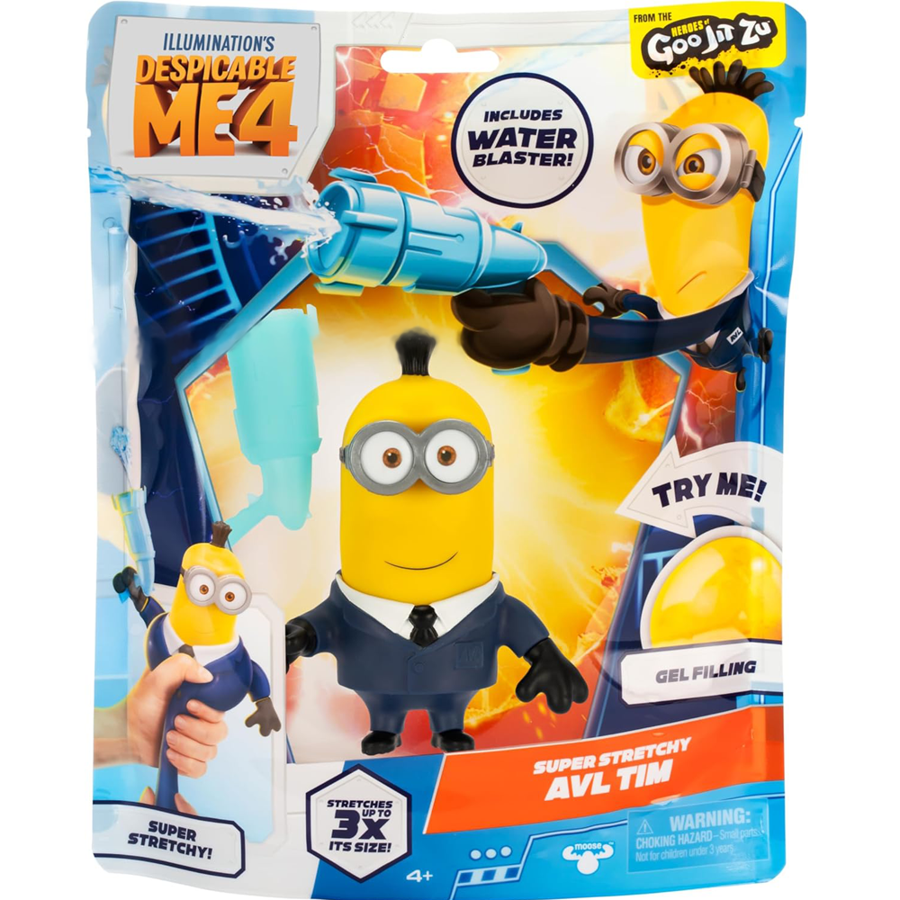 Goo Jit Zu Minions (Tim) con Lanzador de Agua, Mi Villano Favorito 4