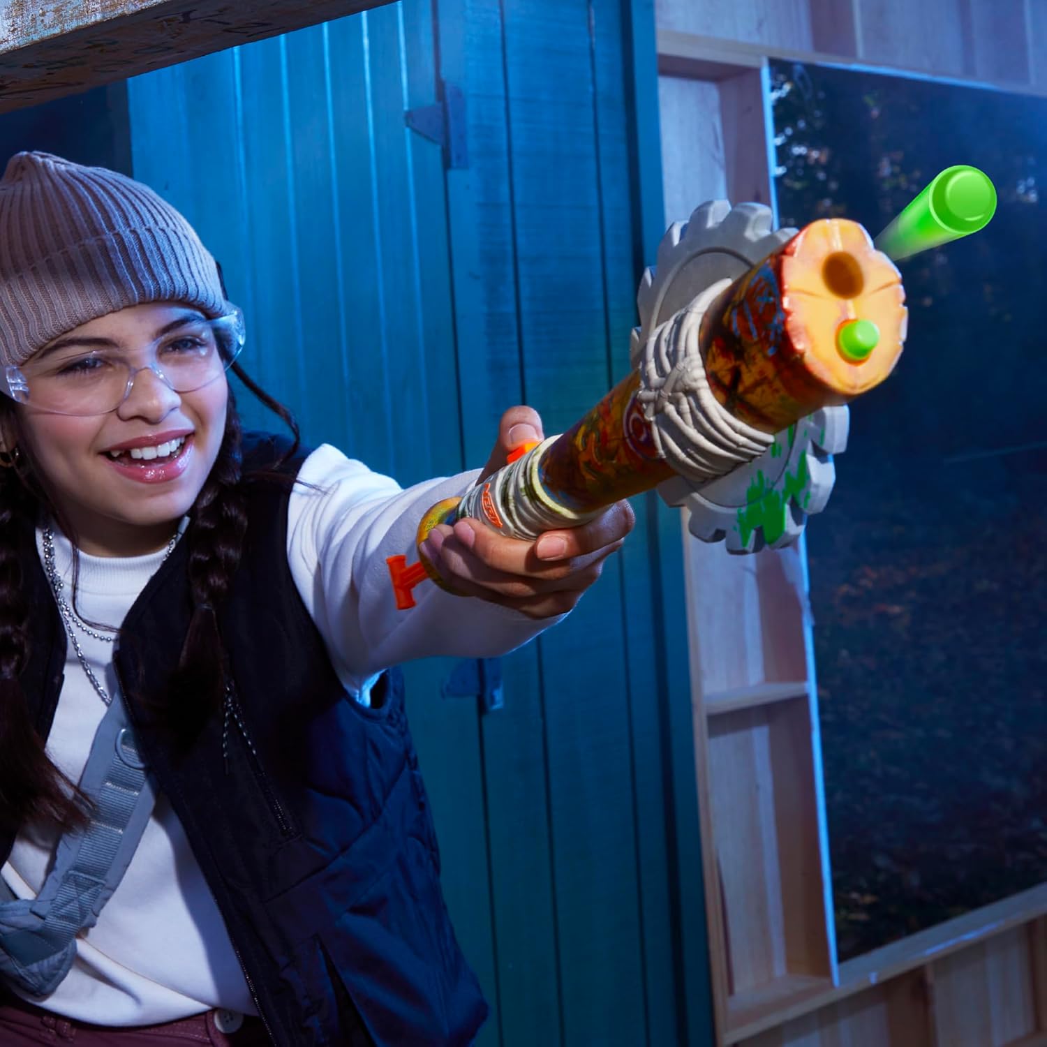 Nerf Strikeout Blaster, Lanzador Bate para Zombies