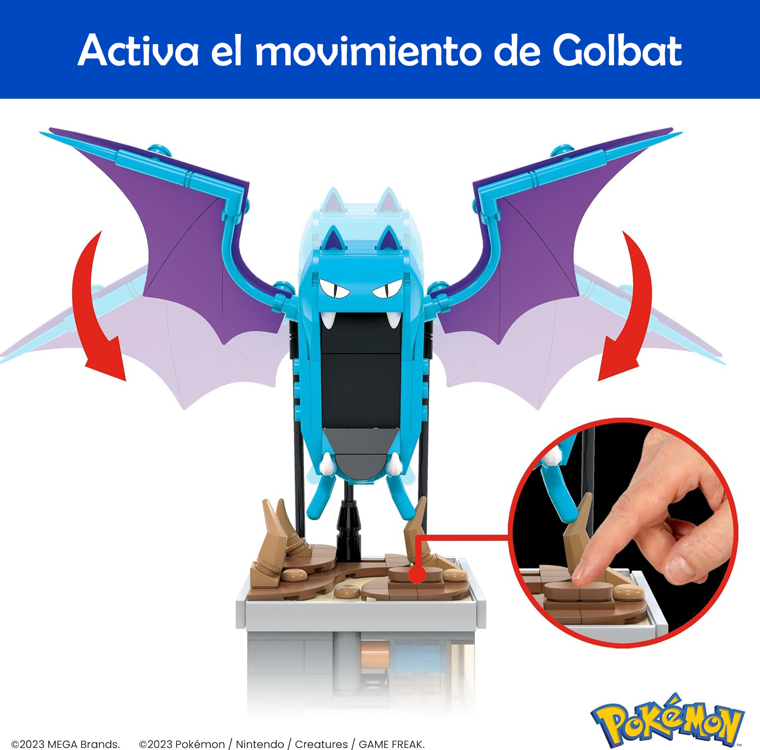 Pokemon GOLBAT Mega 313 piezas con movimiento