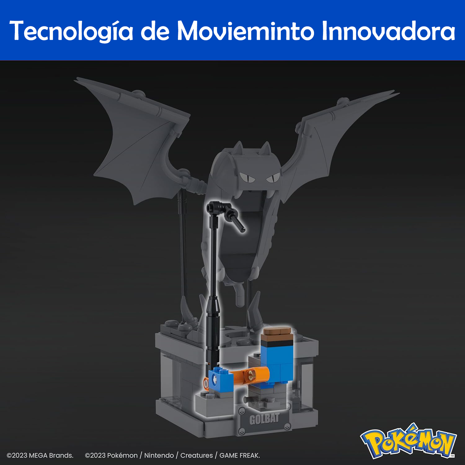 Pokemon GOLBAT Mega 313 piezas con movimiento