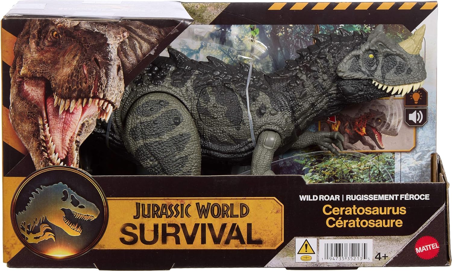 Jurassic World Survival Ceratosaurus con Sonido, Luz y Ataque