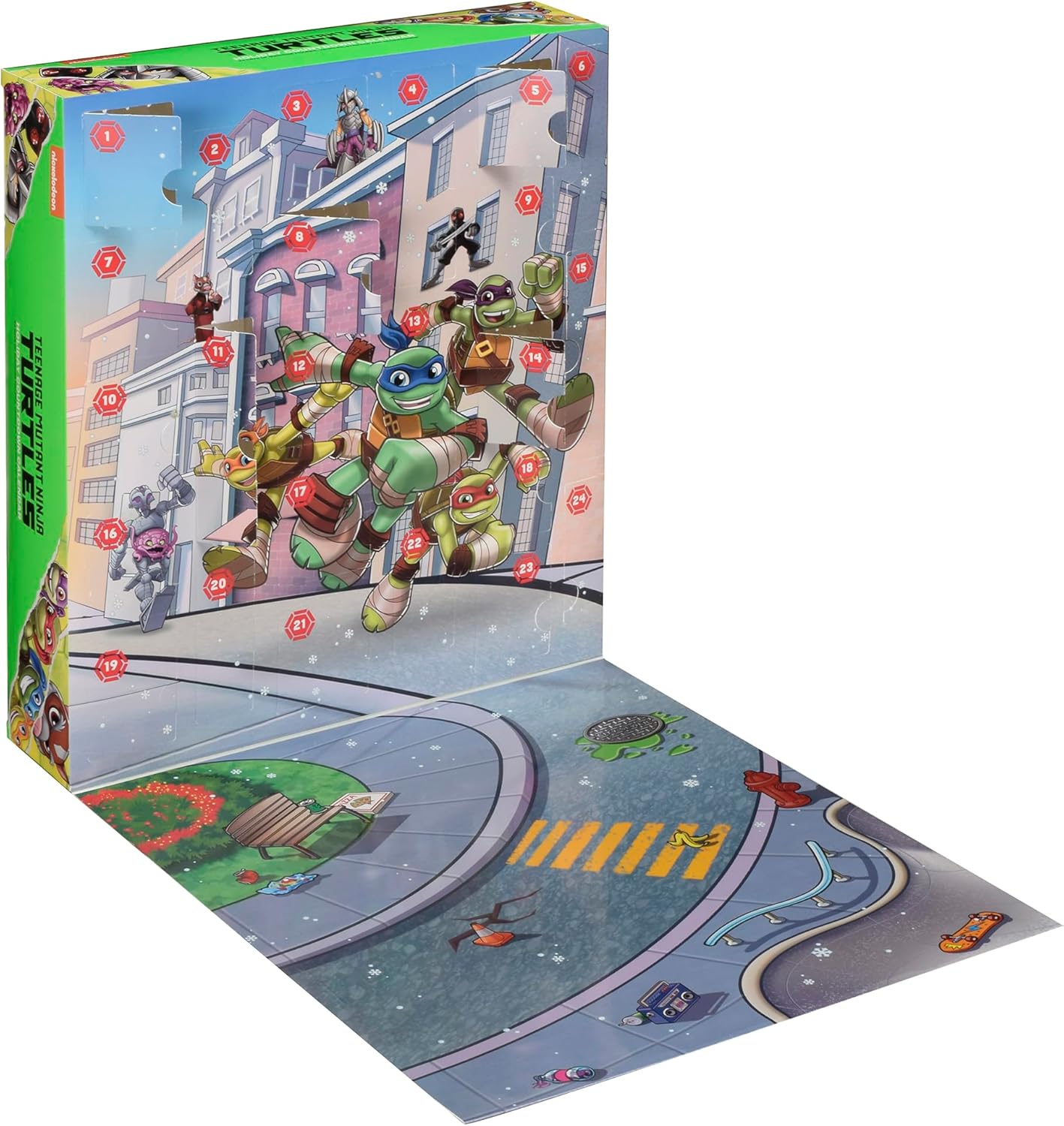 Calendario Adviento TMNT – Tortugas Ninja Mutantes (14 Figuras + 6 Vehículos + Accesorios) - Imagen 6